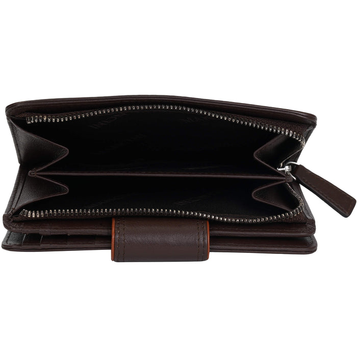 Mancini Leather Sonoma Women’s Medium Clutch Wallet with Enhanced RFID Protection