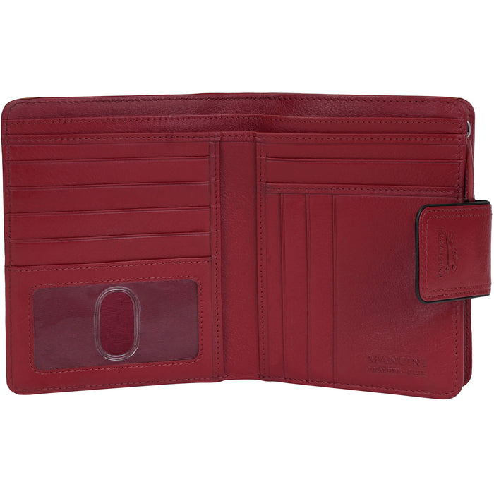 Mancini Leather Sonoma Women’s Medium Clutch Wallet with Enhanced RFID Protection