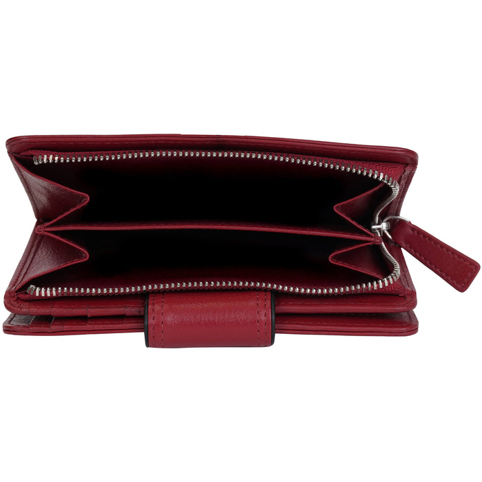 Mancini Leather Sonoma Women’s Medium Clutch Wallet with Enhanced RFID Protection