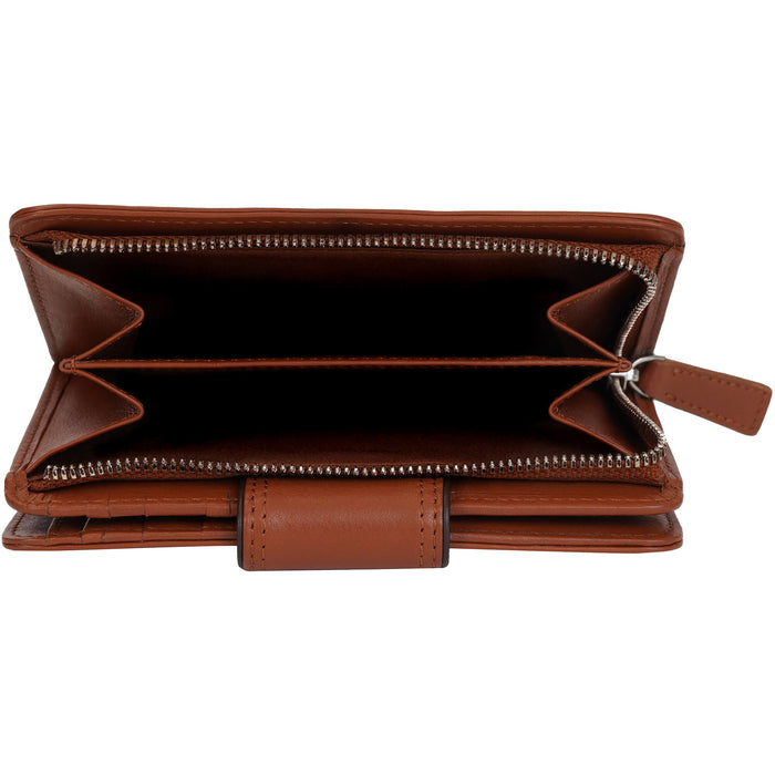 Mancini Leather Sonoma Women’s Medium Clutch Wallet with Enhanced RFID Protection