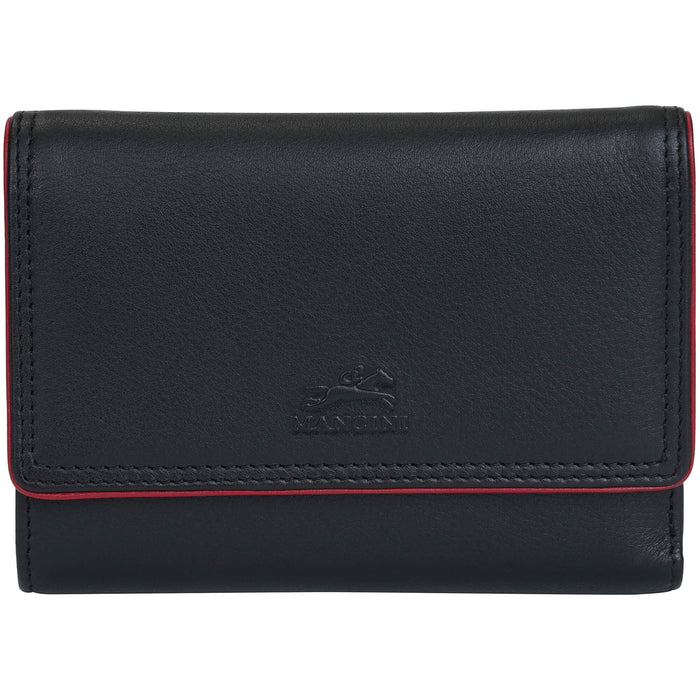 Mancini Leather Sonoma Women’s Medium Clutch Wallet with Enhanced RFID Protection