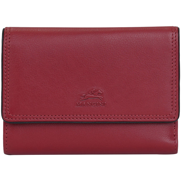 Mancini Leather Sonoma Women’s Medium Clutch Wallet with Enhanced RFID Protection