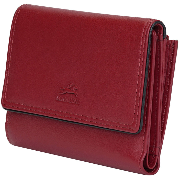 Mancini Leather Sonoma Women’s Medium Clutch Wallet with Enhanced RFID Protection