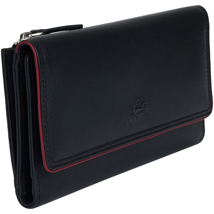 Mancini Leather Sonoma Women’s Medium Clutch Wallet with Enhanced RFID Protection
