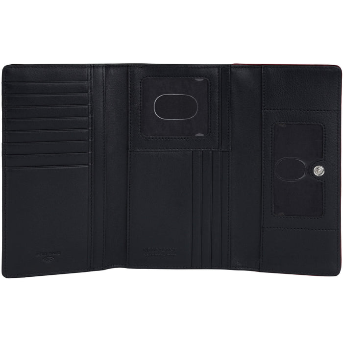 Mancini Leather Sonoma Women’s Medium Clutch Wallet with Enhanced RFID Protection