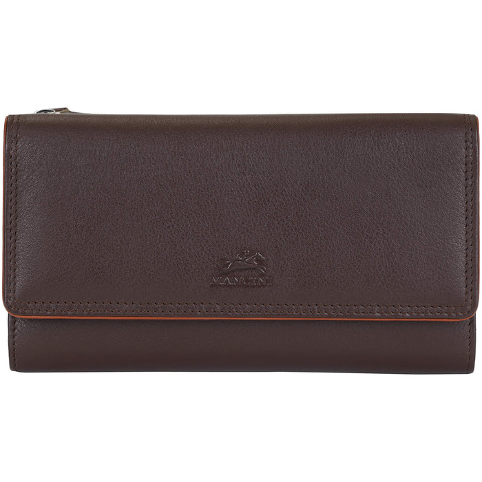 Mancini Leather Sonoma Women’s Medium Clutch Wallet with Enhanced RFID Protection