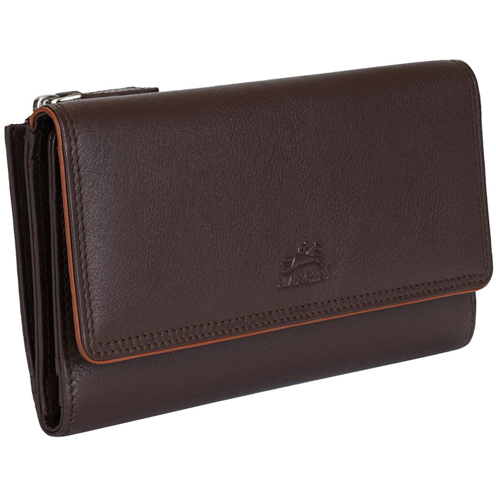 Mancini Leather Sonoma Women’s Medium Clutch Wallet with Enhanced RFID Protection