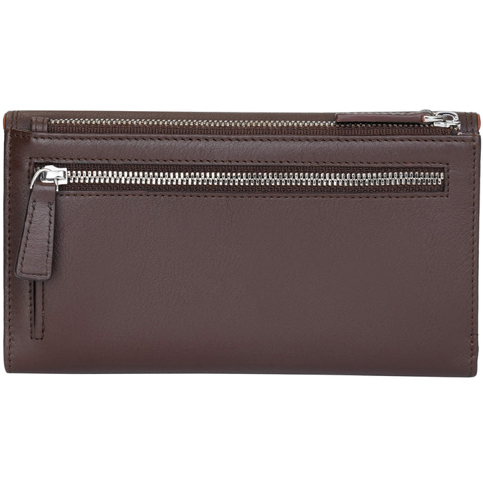 Mancini Leather Sonoma Women’s Medium Clutch Wallet with Enhanced RFID Protection
