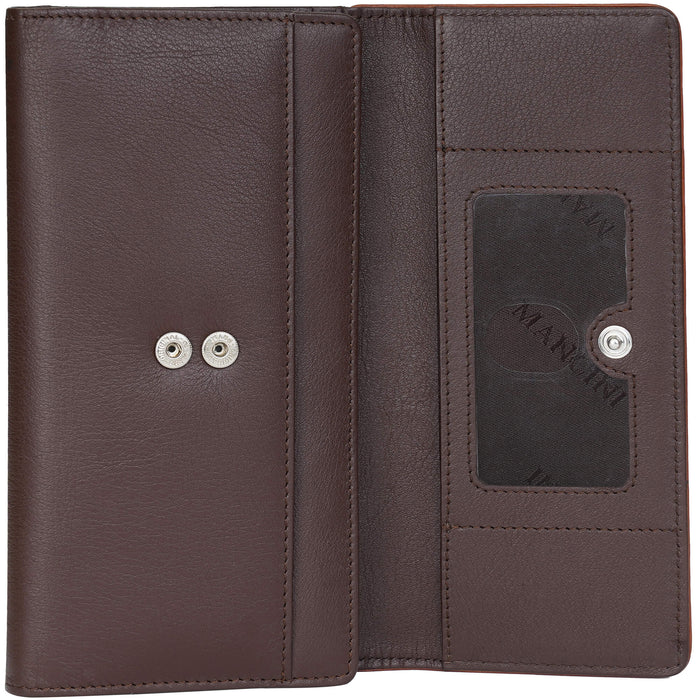 Mancini Leather Sonoma Women’s Medium Clutch Wallet with Enhanced RFID Protection