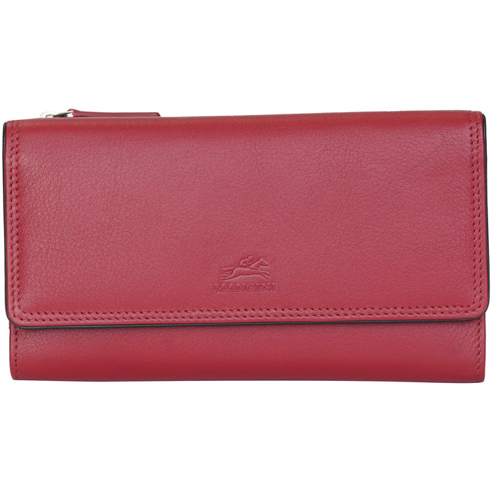 Mancini Leather Sonoma Women’s Medium Clutch Wallet with Enhanced RFID Protection