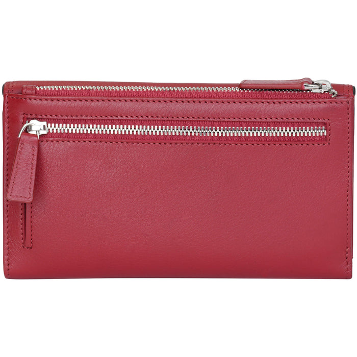Mancini Leather Sonoma Women’s Medium Clutch Wallet with Enhanced RFID Protection