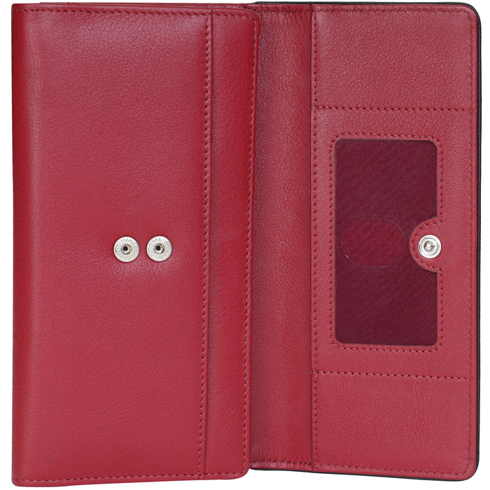 Mancini Leather Sonoma Women’s Medium Clutch Wallet with Enhanced RFID Protection