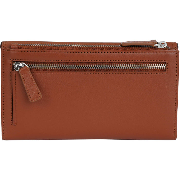 Mancini Leather Sonoma Women’s Medium Clutch Wallet with Enhanced RFID Protection