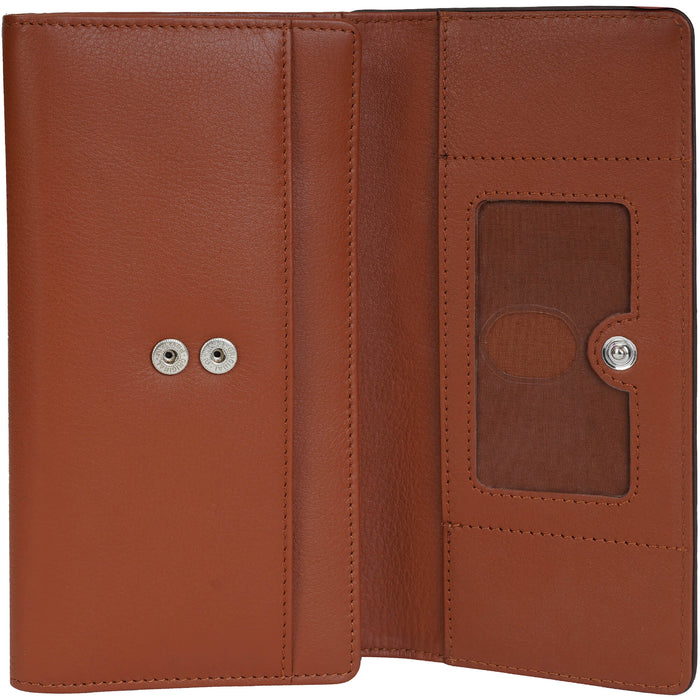 Mancini Leather Sonoma Women’s Medium Clutch Wallet with Enhanced RFID Protection