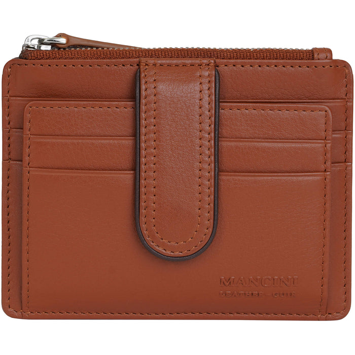 Mancini Leather Sonoma Women’s Card Case with Enhanced RFID Protection