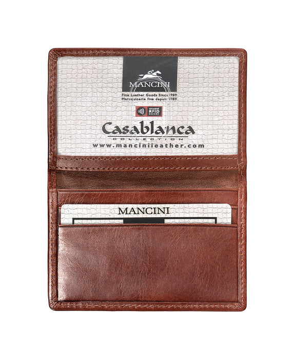 Mancini Leather Men's Wallet Zippered with Removable Passcase RFID