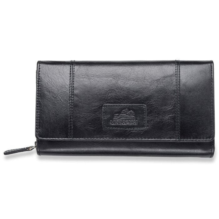 Mancini Leather Ladies’ RFID Secure Medium Clutch Wallet