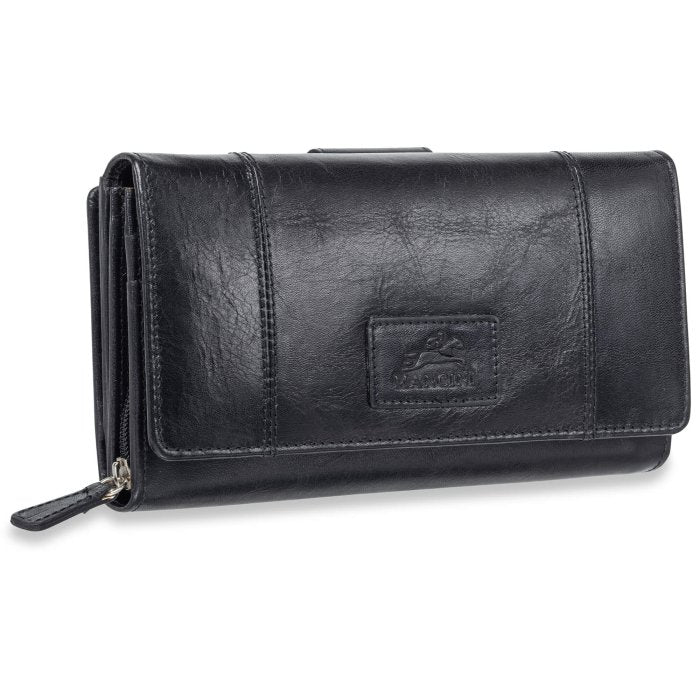 Mancini Leather Ladies’ RFID Secure Medium Clutch Wallet