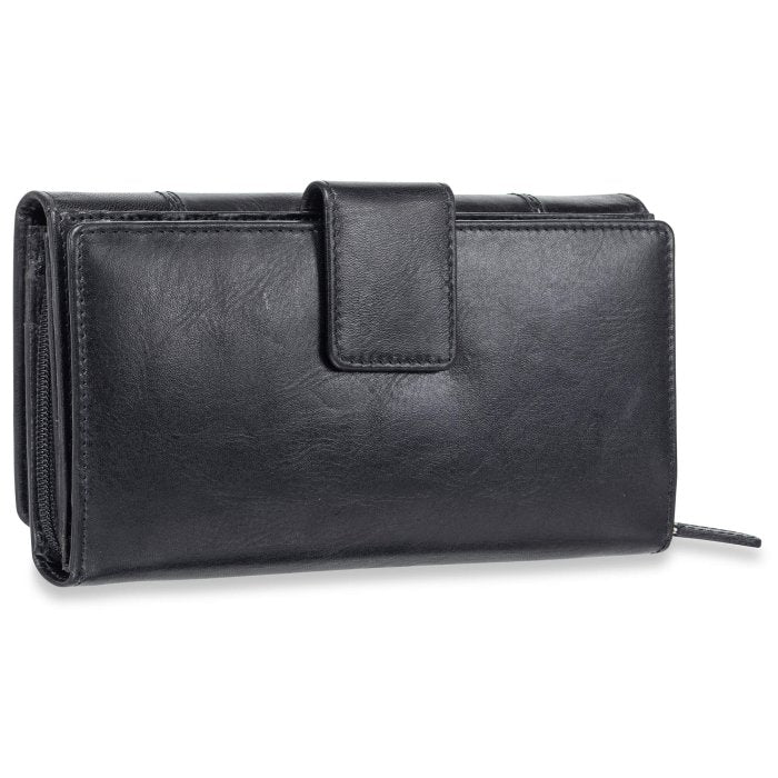 Mancini Leather Ladies’ RFID Secure Medium Clutch Wallet