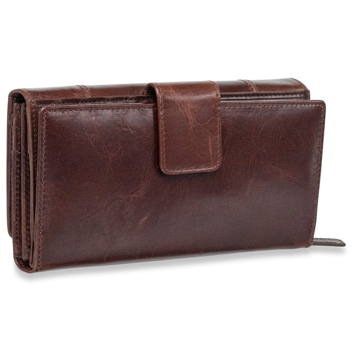 Mancini Leather Ladies’ RFID Secure Medium Clutch Wallet