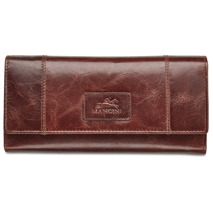 Mancini Leather Ladies’ RFID Secure Trifold Wallet
