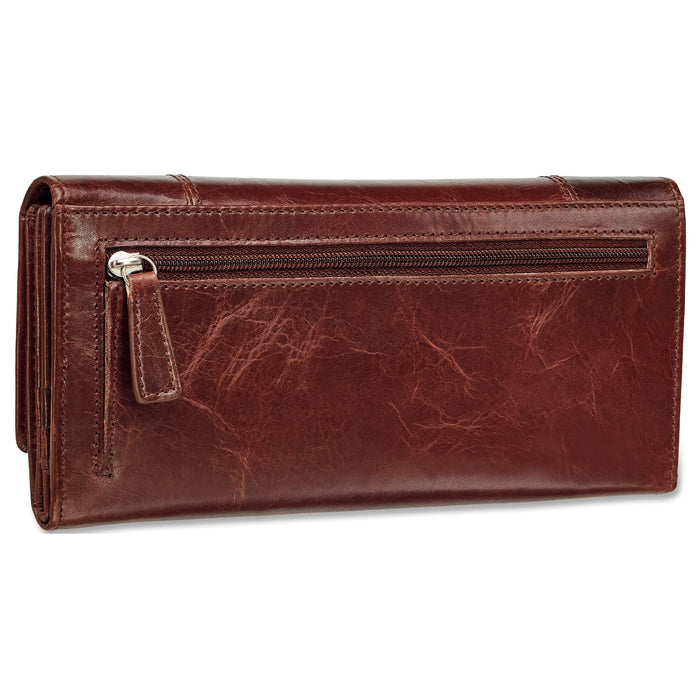Mancini Leather Ladies’ RFID Secure Trifold Wallet