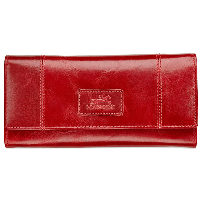 Mancini Leather Ladies’ RFID Secure Trifold Wallet