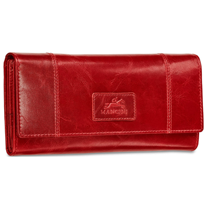 Mancini Leather Ladies’ RFID Secure Trifold Wallet