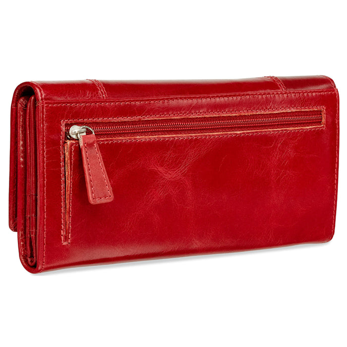 Mancini Leather Ladies’ RFID Secure Trifold Wallet