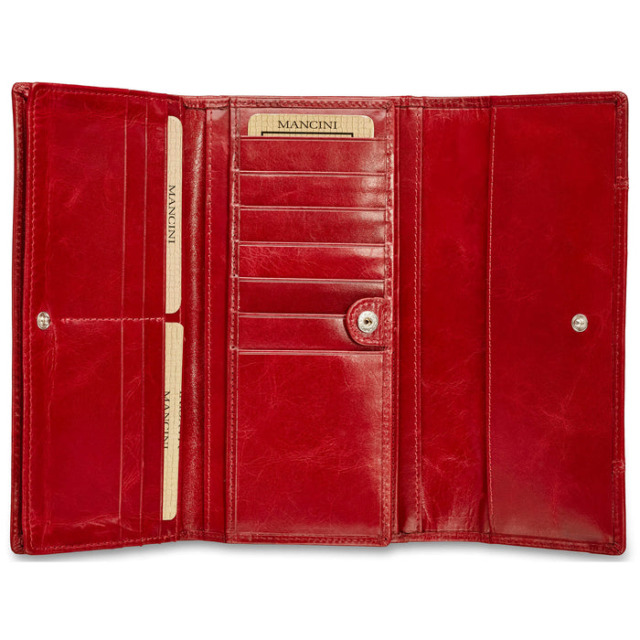 Mancini Leather Ladies’ RFID Secure Trifold Wallet