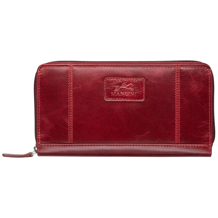 Mancini Leather Ladies' Clutch Wallet RFID