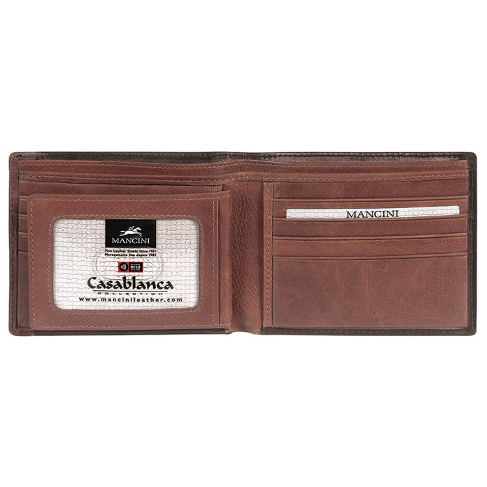 Mancini Leather Men’s Billfold with Removable Passcase