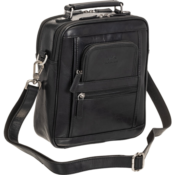 Mancini Leather Buffalo Double Compartment Unisex Bag