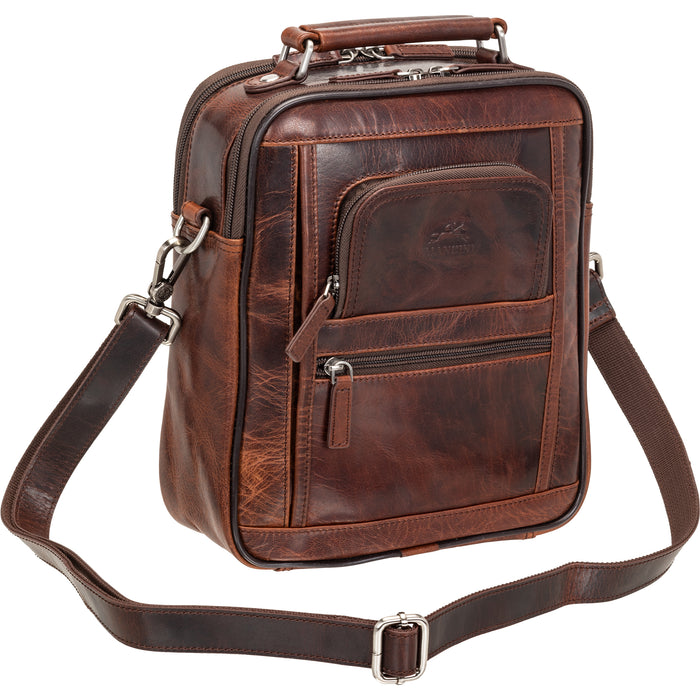 Mancini Leather Buffalo Double Compartment Unisex Bag