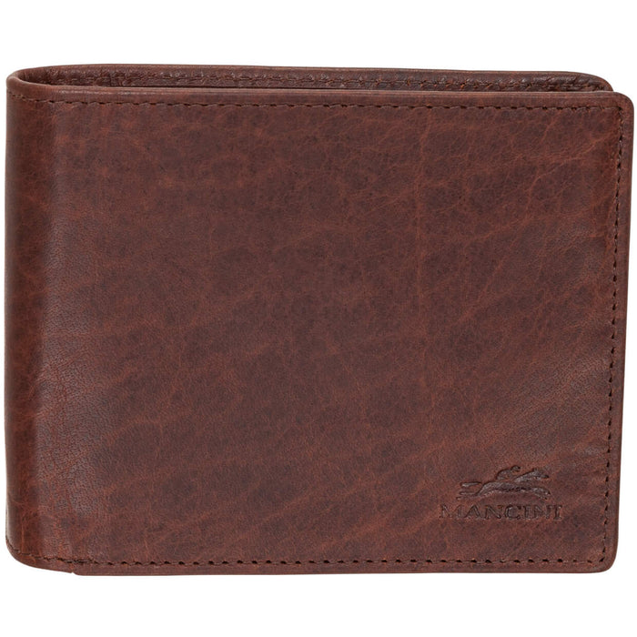 Mancini Men's Buffalo RFID Secure Left Wing Billfold