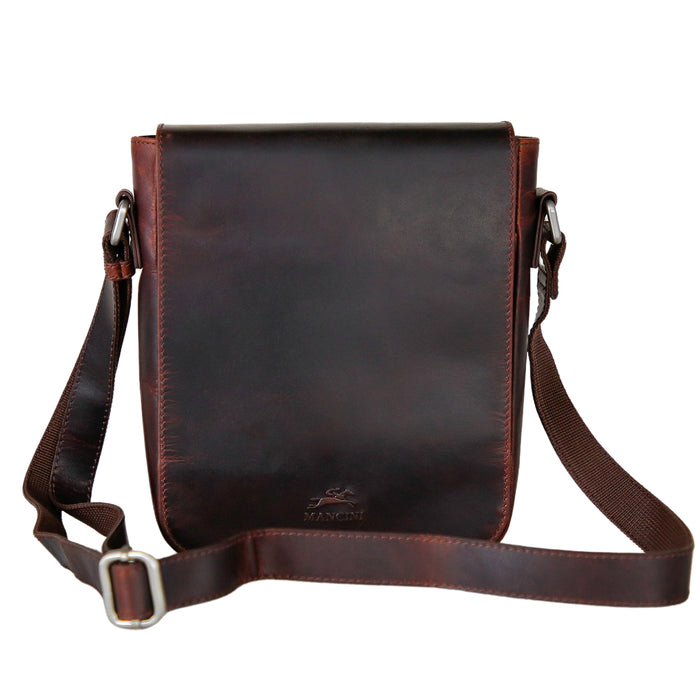 Mancini Leather Buffalo On-the-Go Crossbody Bag