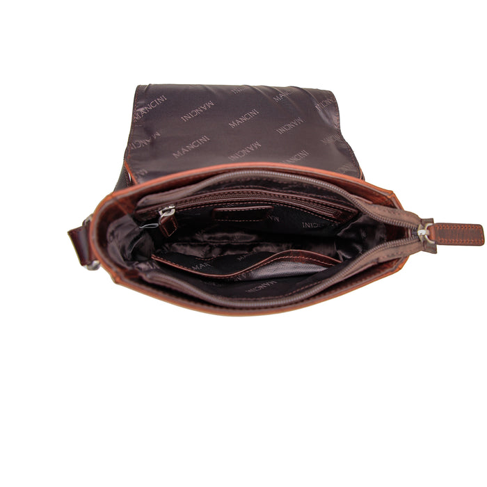 Mancini Leather Buffalo On-the-Go Crossbody Bag