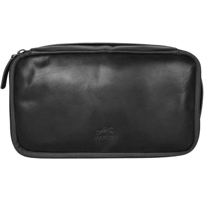 Mancini Leather Classic Toiletry Kit