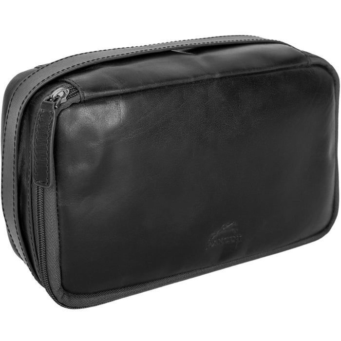 Mancini Leather Classic Toiletry Kit