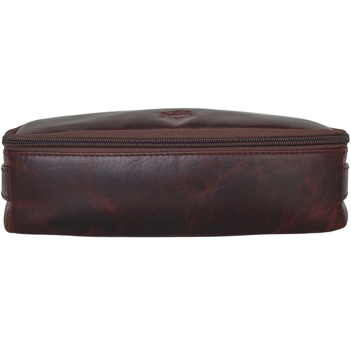 Mancini Leather Classic Toiletry Kit