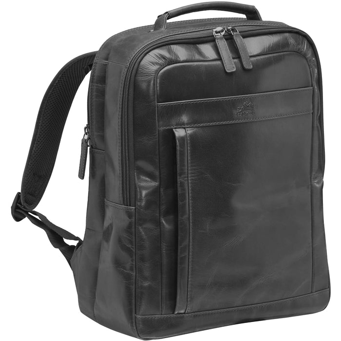 Mancini Leather Buffalo Backpack with Dual Compartments for 15.6” Laptop