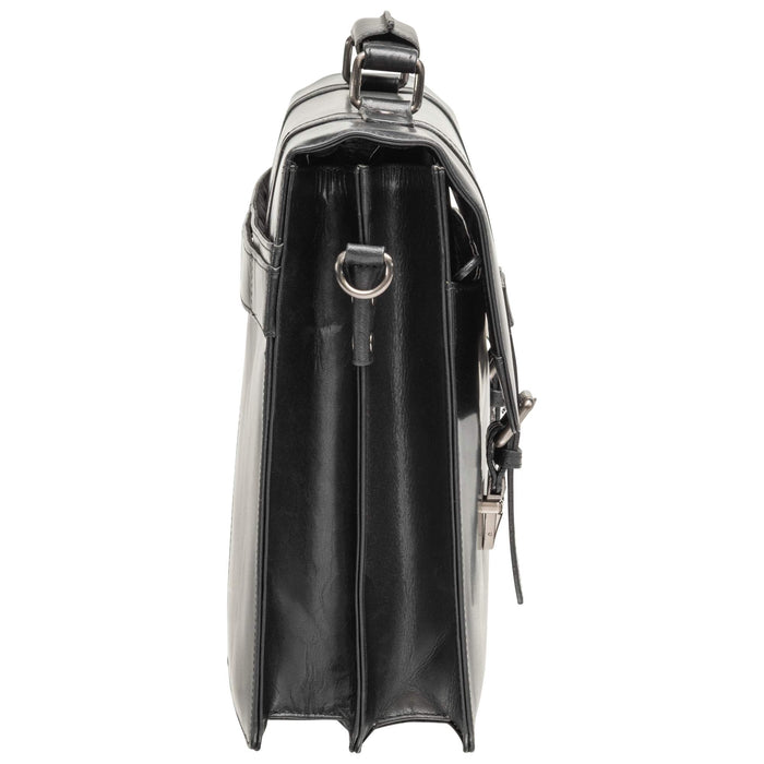 Mancini Leather Double Compartment Briefcase for 15.6” Laptop / Tablet