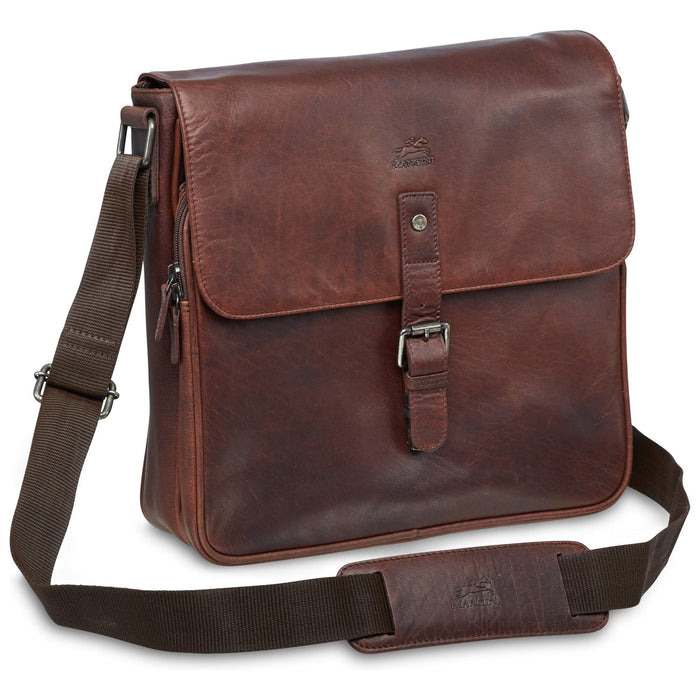 Mancini Leather Messenger Bag for 12'' Laptop/Tablet RFID