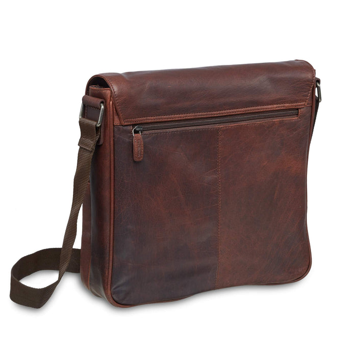 Mancini Leather Messenger Bag for 12'' Laptop/Tablet RFID