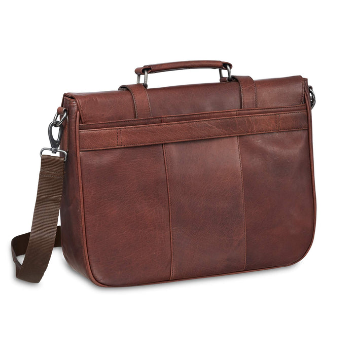 Mancini Leather Briefcase Single Compartment for 15'' Laptop RFID