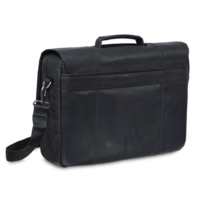 Mancini Leather Porthole briefcase for 15.6” Laptop / Tablet
