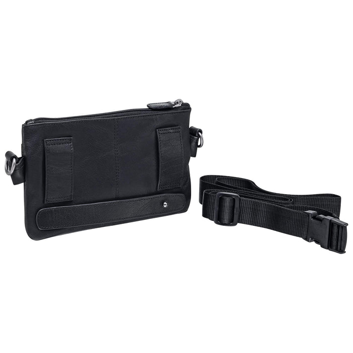 Mancini Leather Multi-Function Waist Bag