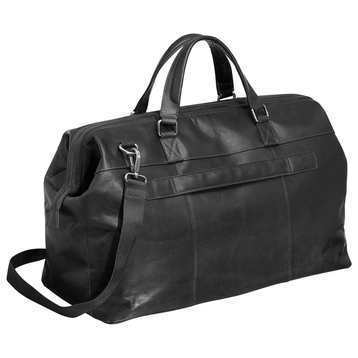 Mancini Leather Classic Carry-on Duffle Bag