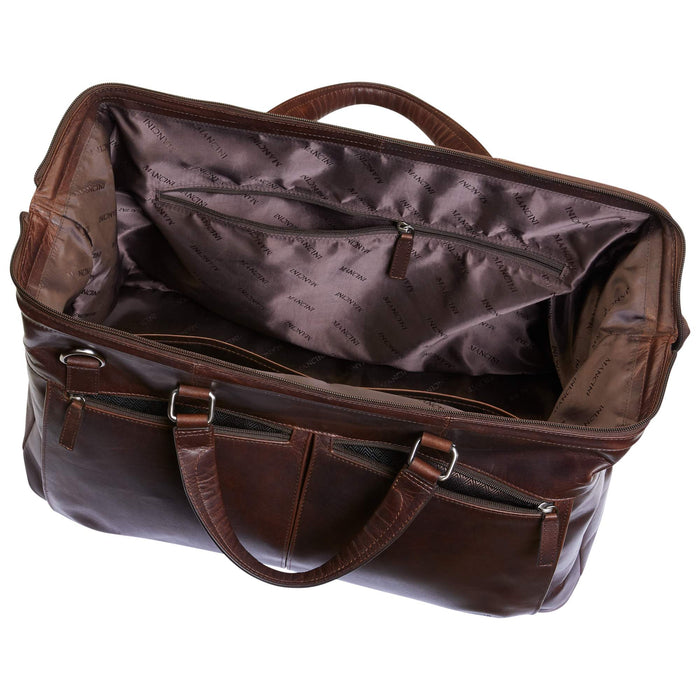Mancini Leather Classic Carry-on Duffle Bag