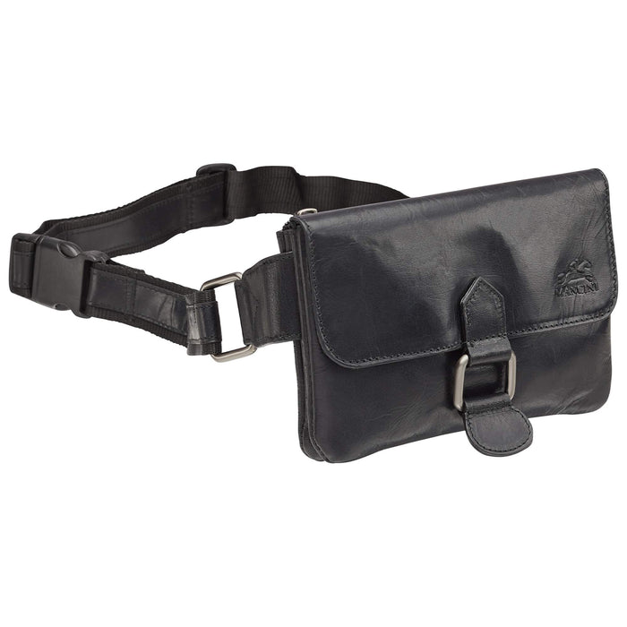 Mancini Leather Slim Waist Bag